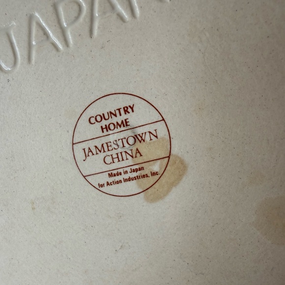 Vintage Jamestown China Country Home 10" Pie Scalloped Farmhouse Plate EUC - Picture 5 of 8